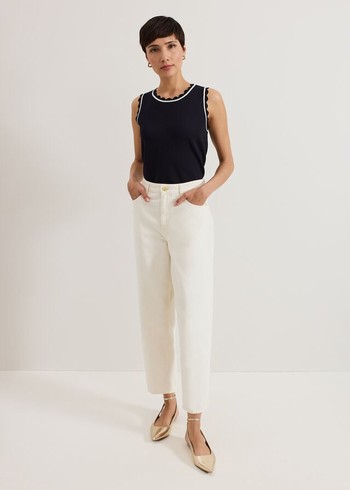 Phase Eight Sophia Barrel Trousers Cream Canada | QNRIVO-920